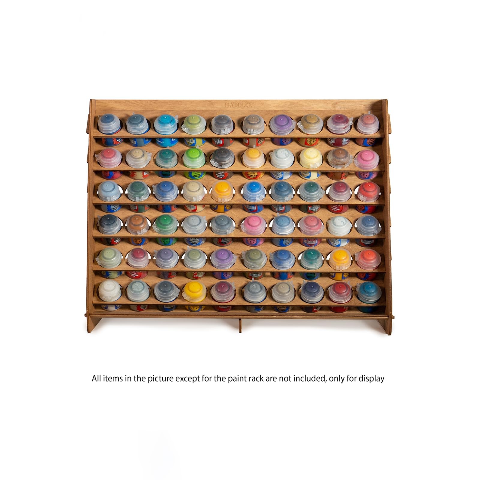 Plydolex Paint Rack Organizer with 60 Holes Suitable for Citadel Paints – Wall-m