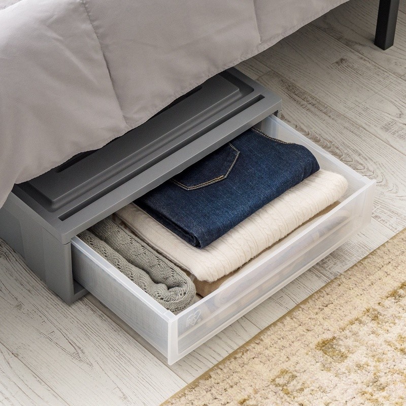 Stackable Under Bed Storage Containers Plastic Storage Drawers Home Organization