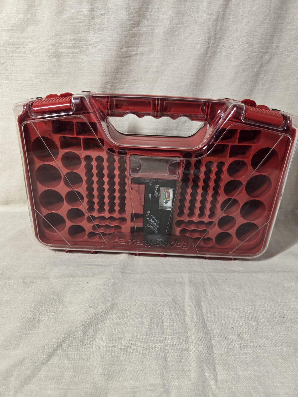 Battery Daddy 180 Storage System Caddy Organizer Built In Tester