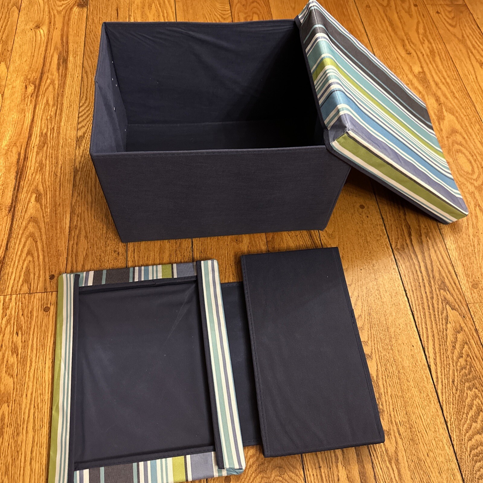 2 Collapsible Fabric Storage Bins Large/Medium Car Home Organizer Boxes Baskets