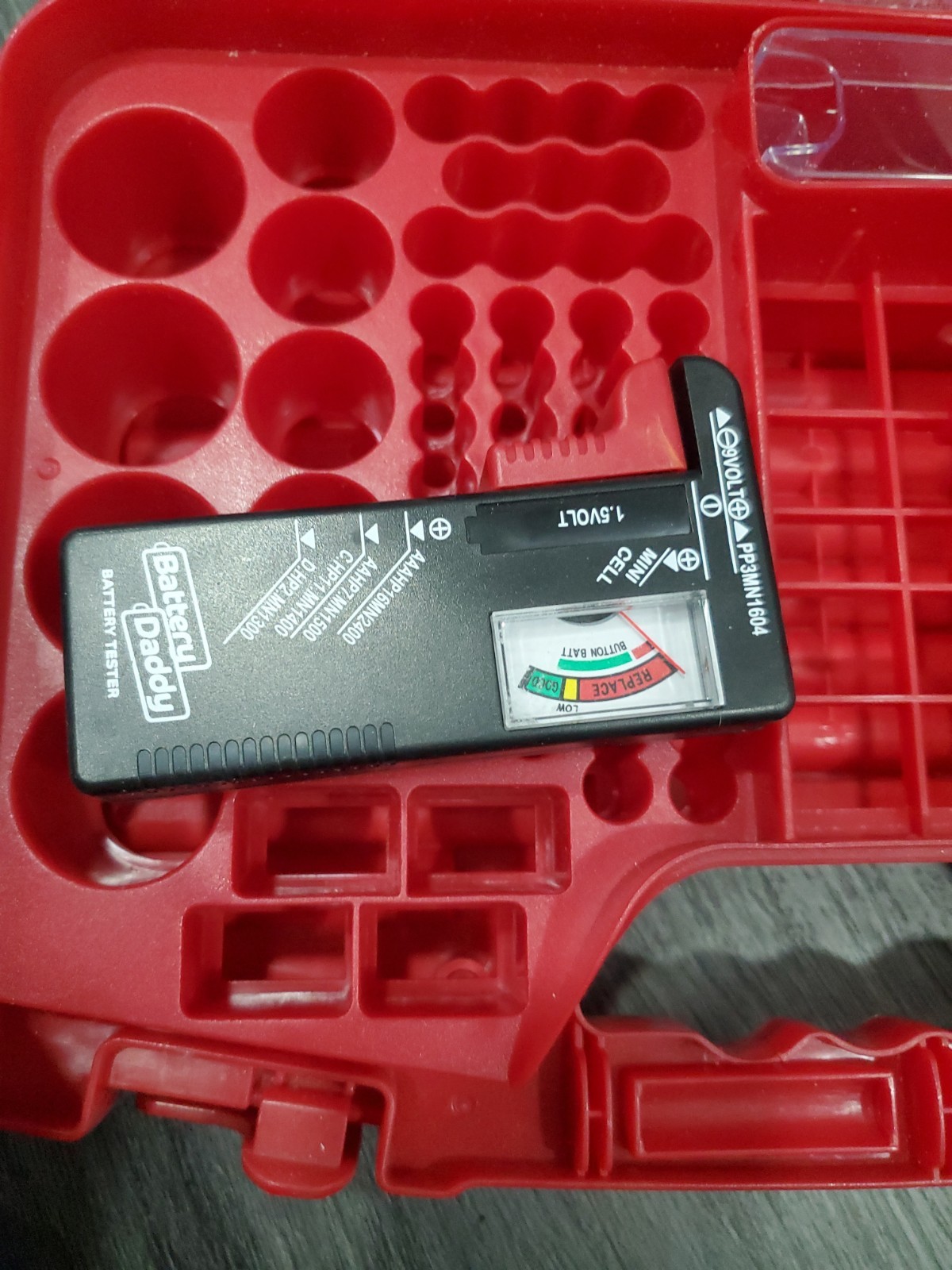 Battery Daddy Battery Organizer Storage Case with Tester