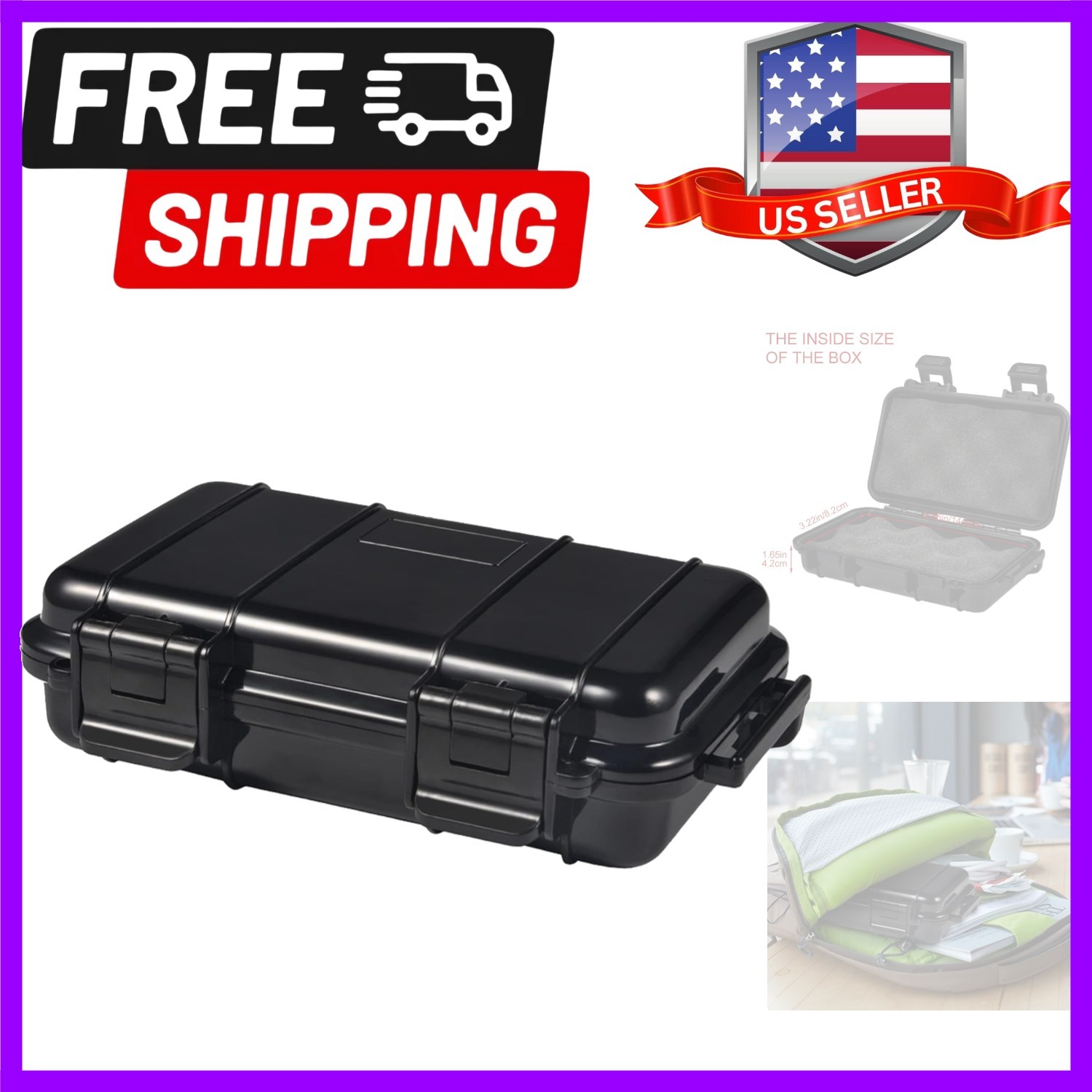 Dry Storage Box, Shockproof Waterproof Box Storage Case Waterproof Plastic Bo…