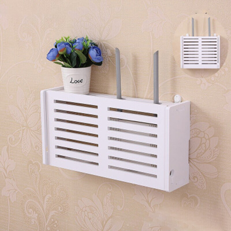 1*Wireless Wifi Router Storage Box Shelf Wall Waterproof Bracket Cable Organizer