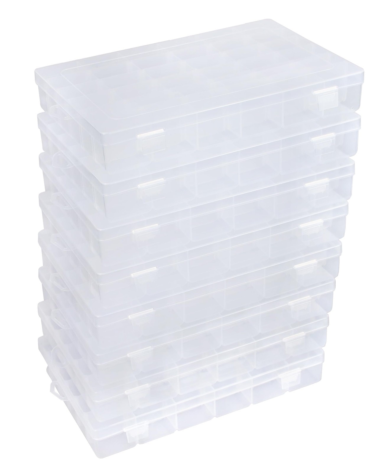 Eujqo 8 PCS 36 Grids Bead Organizer Box Plastic Box Clear Box Organizer 3600 …