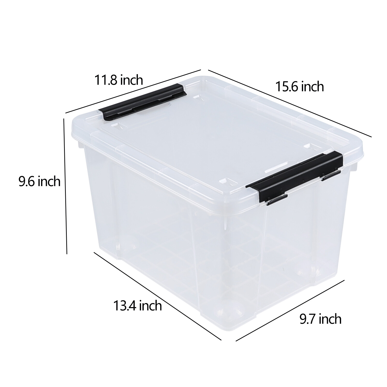 23Quart Plastic Stackable Latching Box with Lids & Wheels Storage Bin, 4/6-Packs