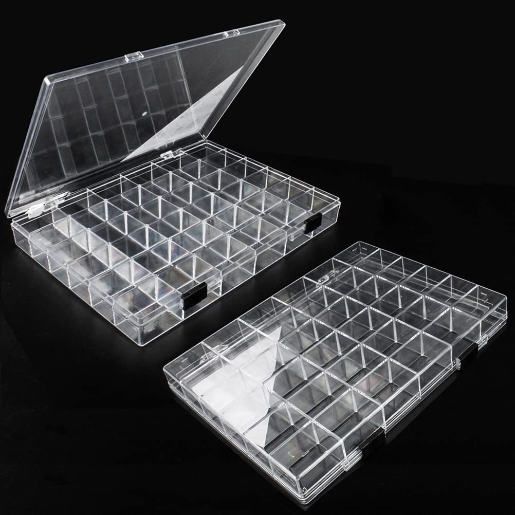 36 Grids Clear Plastic Organizer , Craft Storage Container for Beads Organize…
