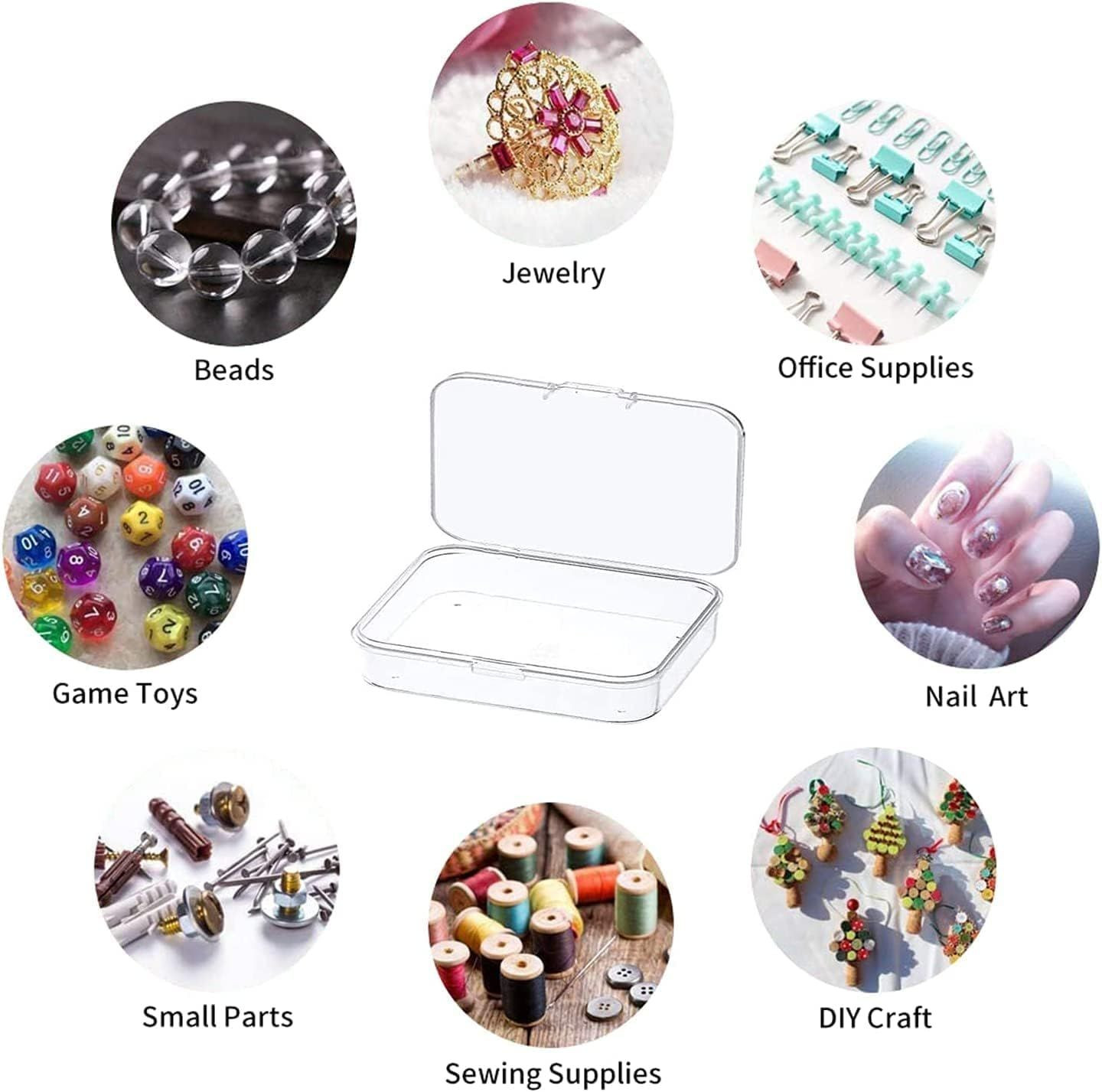 MFDSJ 12 Pcs Mini Plastic Storage 1 Count (Pack of 12), Multicolor 2