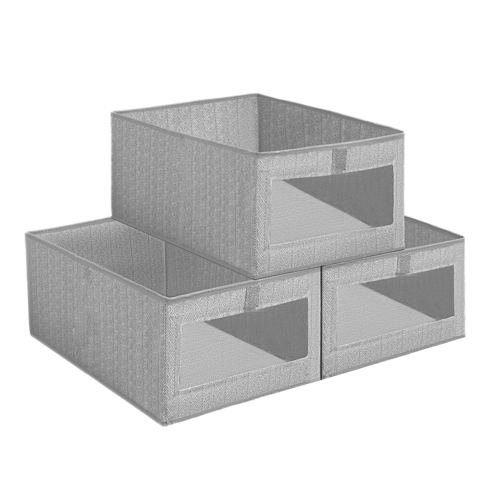 Closet Organizer, Set of 3 40*30*20 cm Boxes Storage Wardrobe Org…