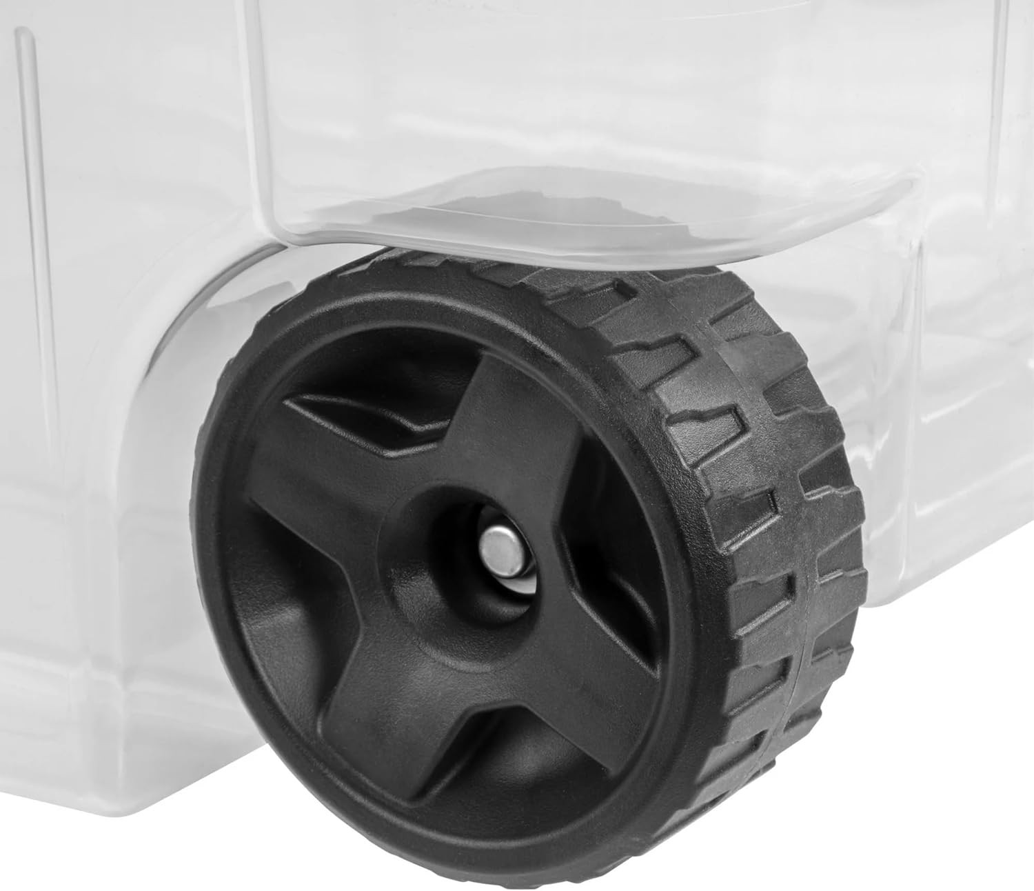 160 Quart Wheeled Stacker Extra Large Durable Clear Bin Latch Lid & Pull Handle