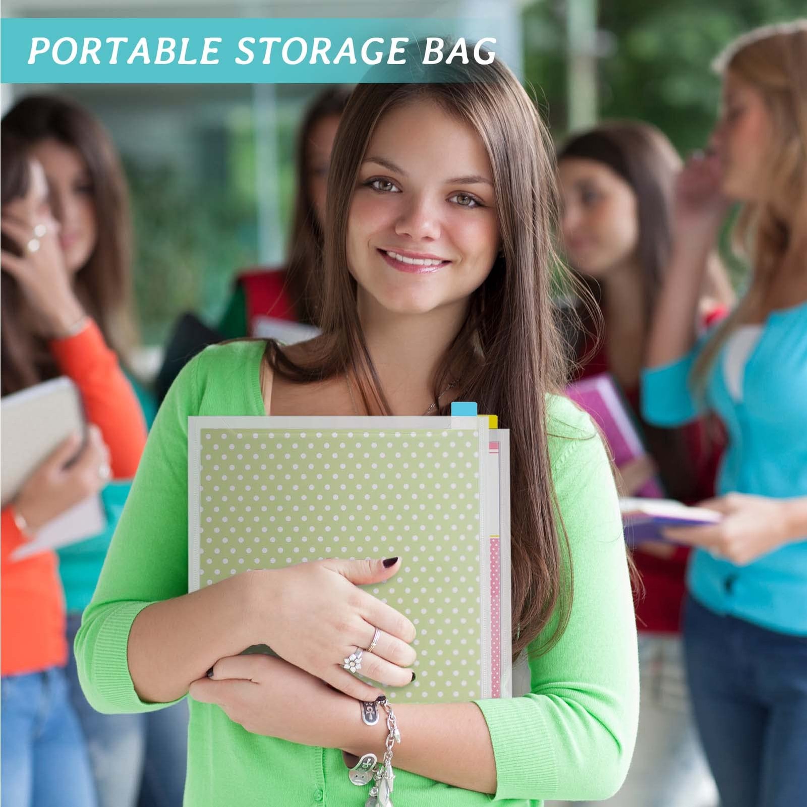 Scrapbook Paper Storage Organizer with 60 Sticky Index Tabs, 10 Pack Plastic …