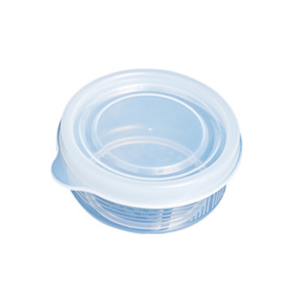 70100ML Small Round Deli Soup Plastic Container Lid Juice Storage Bundle (4pcs)