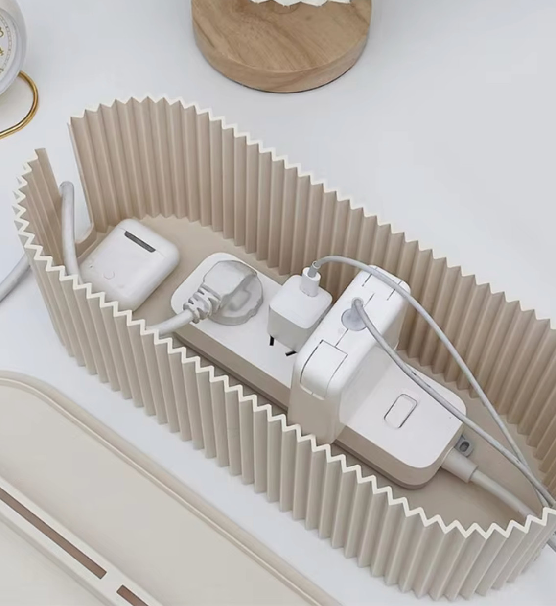 Nordic Plug Board Storage Box Cable Wire Organizer Case Socket Wireless WiFi