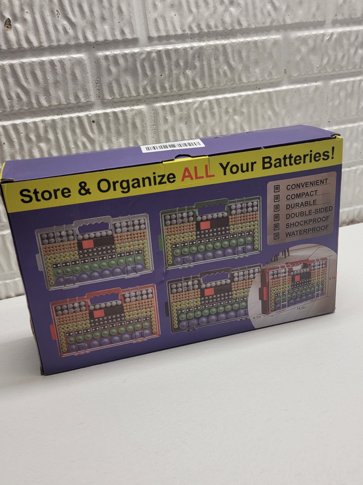 Battery Organizer Storage Holder Box Case with Tester 270+Batteries Double-Sided
