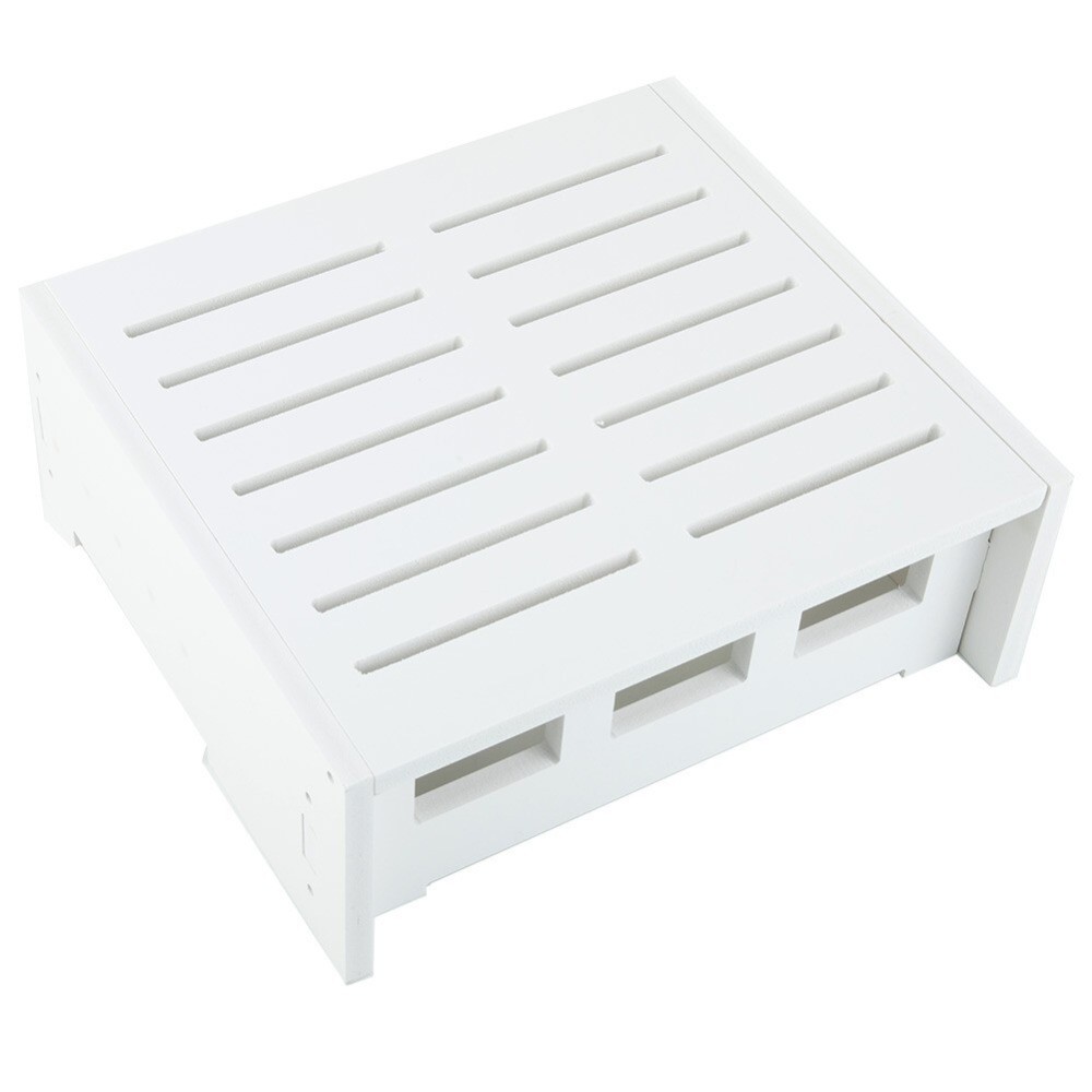 White Wifi Router Rack Box Shelf Storage Wall Mounted Wireless Bracket Cable