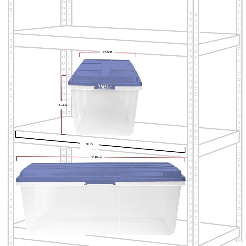 Clear Stackable Storage Bin Organizer Home Garage Attic W/ Secure Latches New