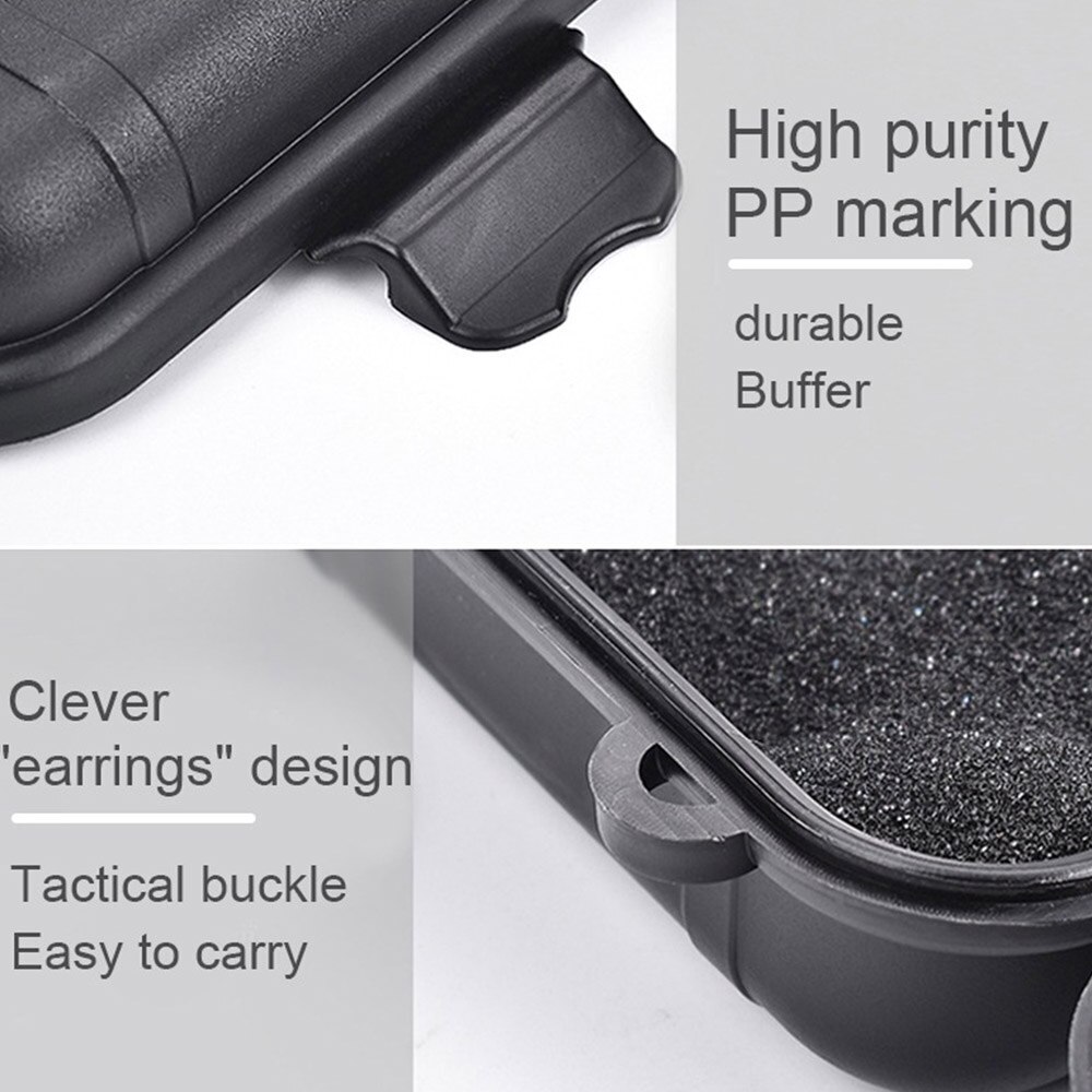 Storage Box Survival Soil Color Plastic Shockproof Airtight Carry Cases L/S Size