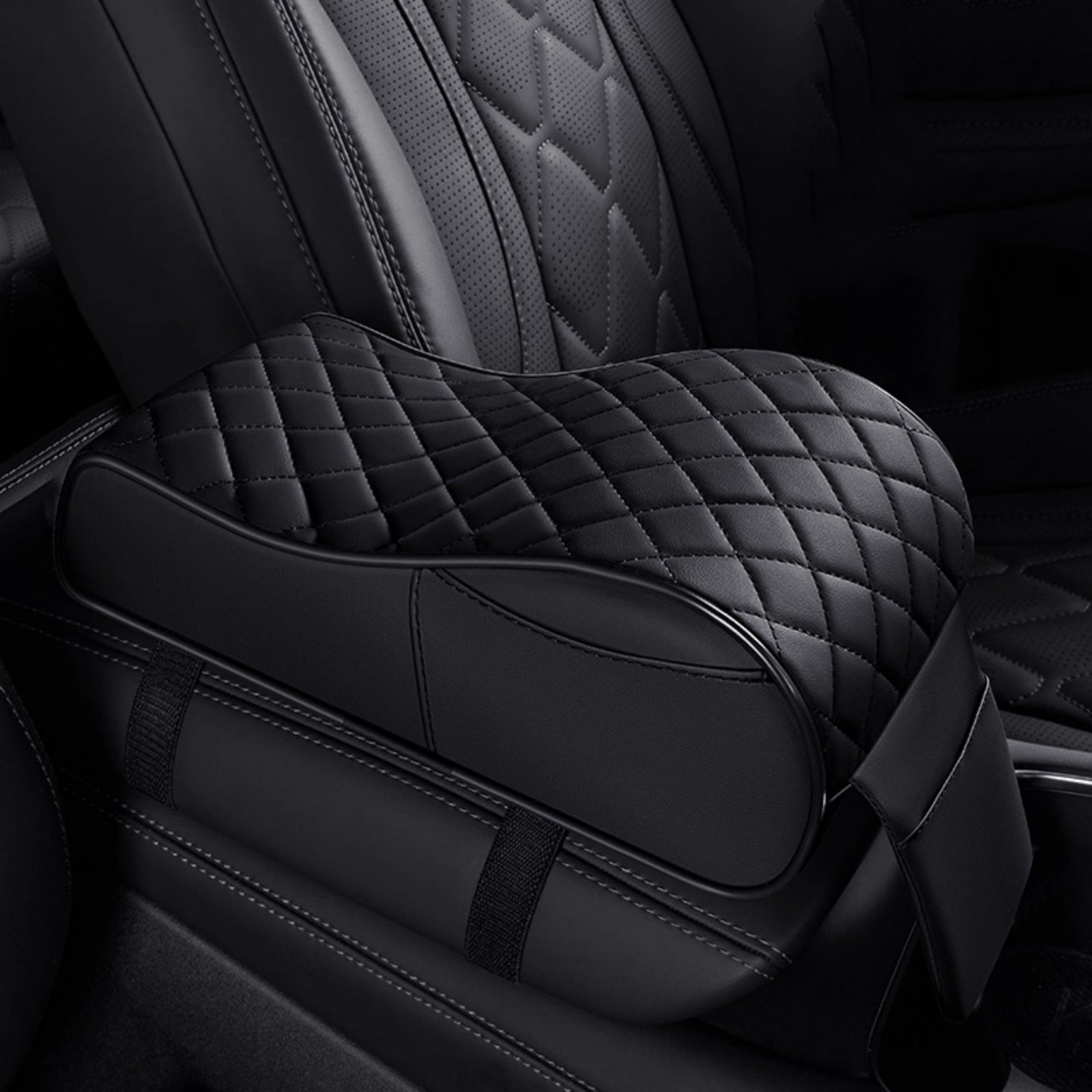 Car Armrest Cushion Memory Foam Console Pad Height Increase Support