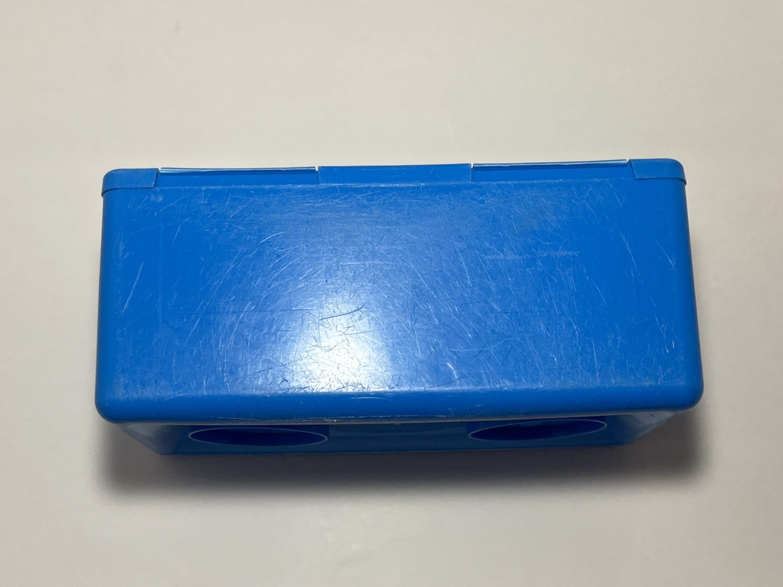 ⭐️⭐️⭐️⭐️⭐️ Vintage Chubs Stackable Lego Block Baby Wipes Blue Storage Container