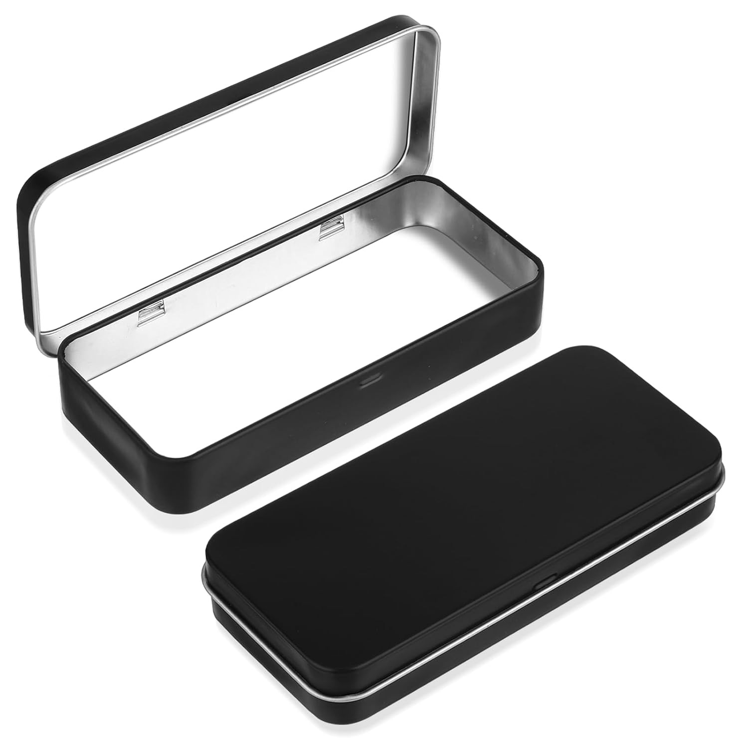Metal Rectangular Hinged Empty Tin Storage Containers Home Metal Tin Boxes