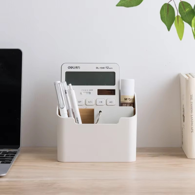 Plastic Desktop Storage Box for Remote Controls Tissues Cosmetics Office Supplie