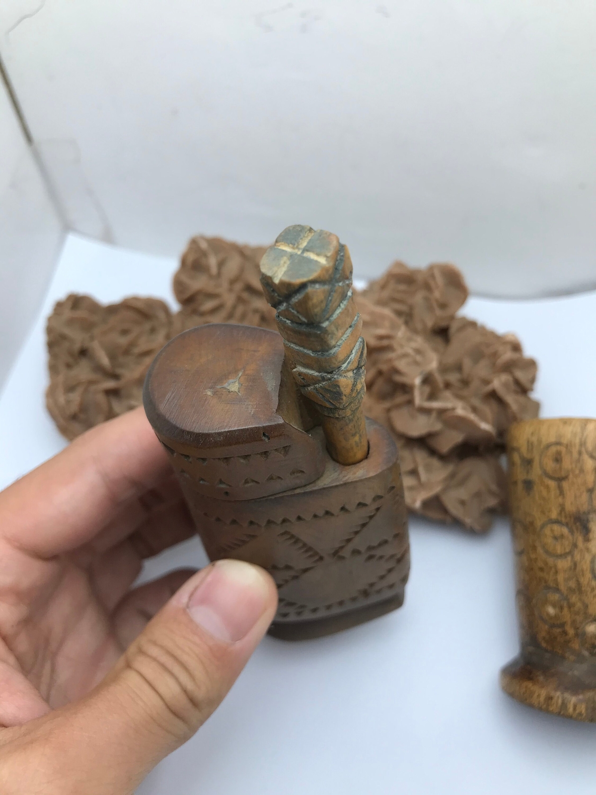 berber kohl paire Old Kajal Kohl Wood Bottle Berber Morocco