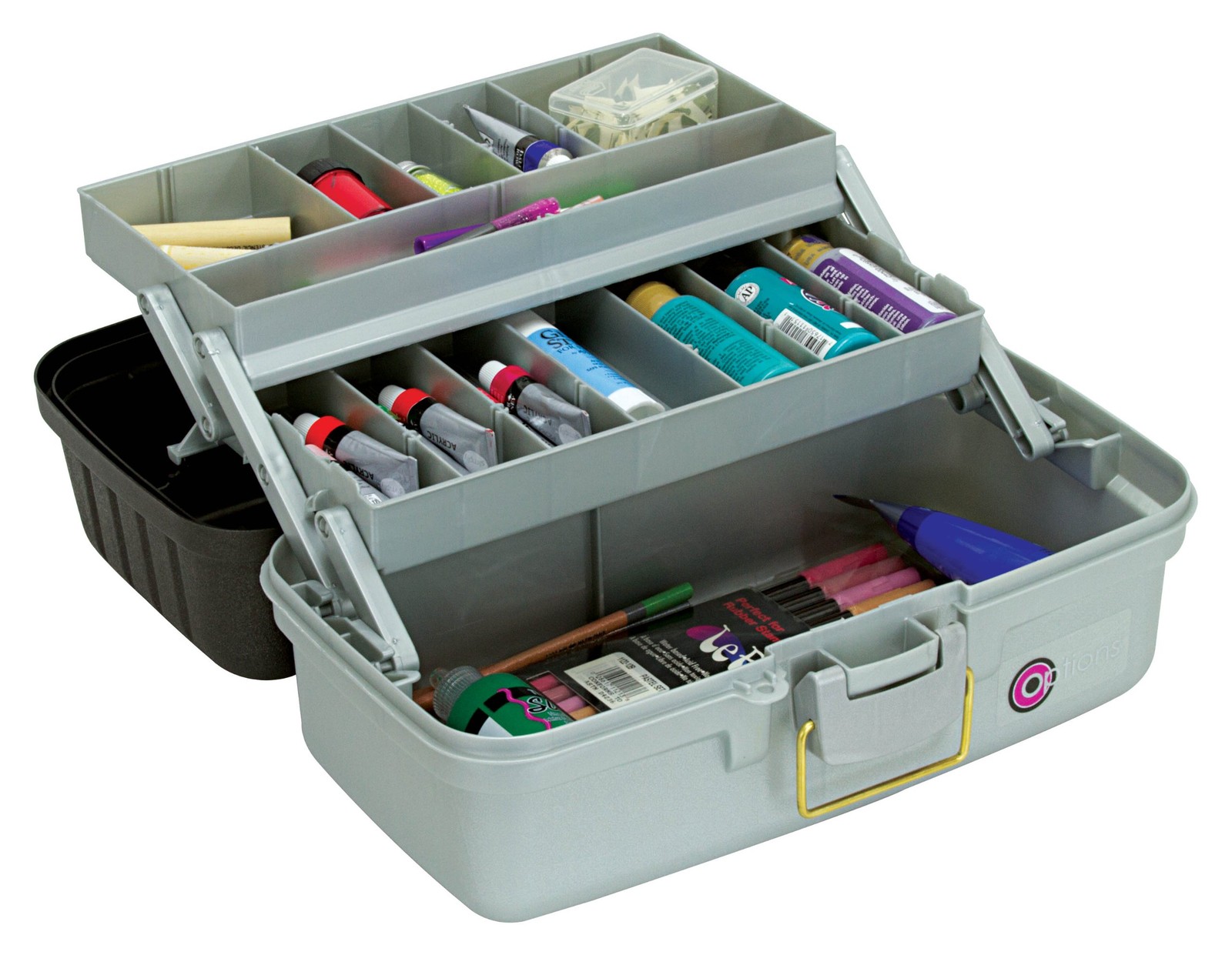 Creative Options 620277 Fine Arts 2Tray Art Box with Auto Open Trays