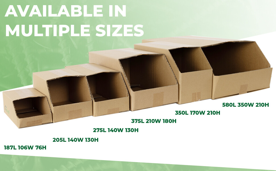 Sturdy Stackable Cardboard Storage Bin Containers picking eccomrce warehouse