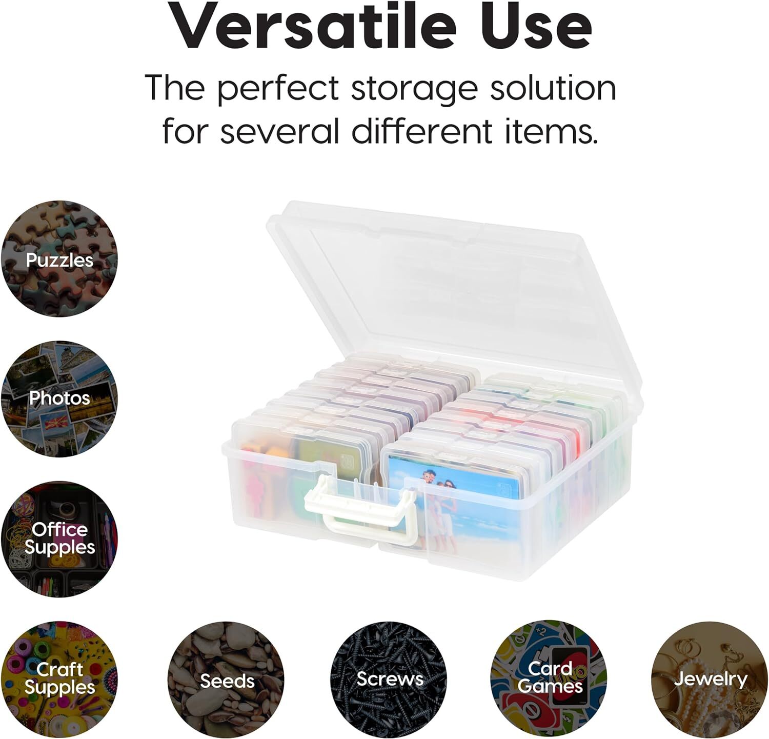 2pcs 4&Prime;x6&Prime; Photo Storage Craft Keeper with 16 Organization Cases for Pictures