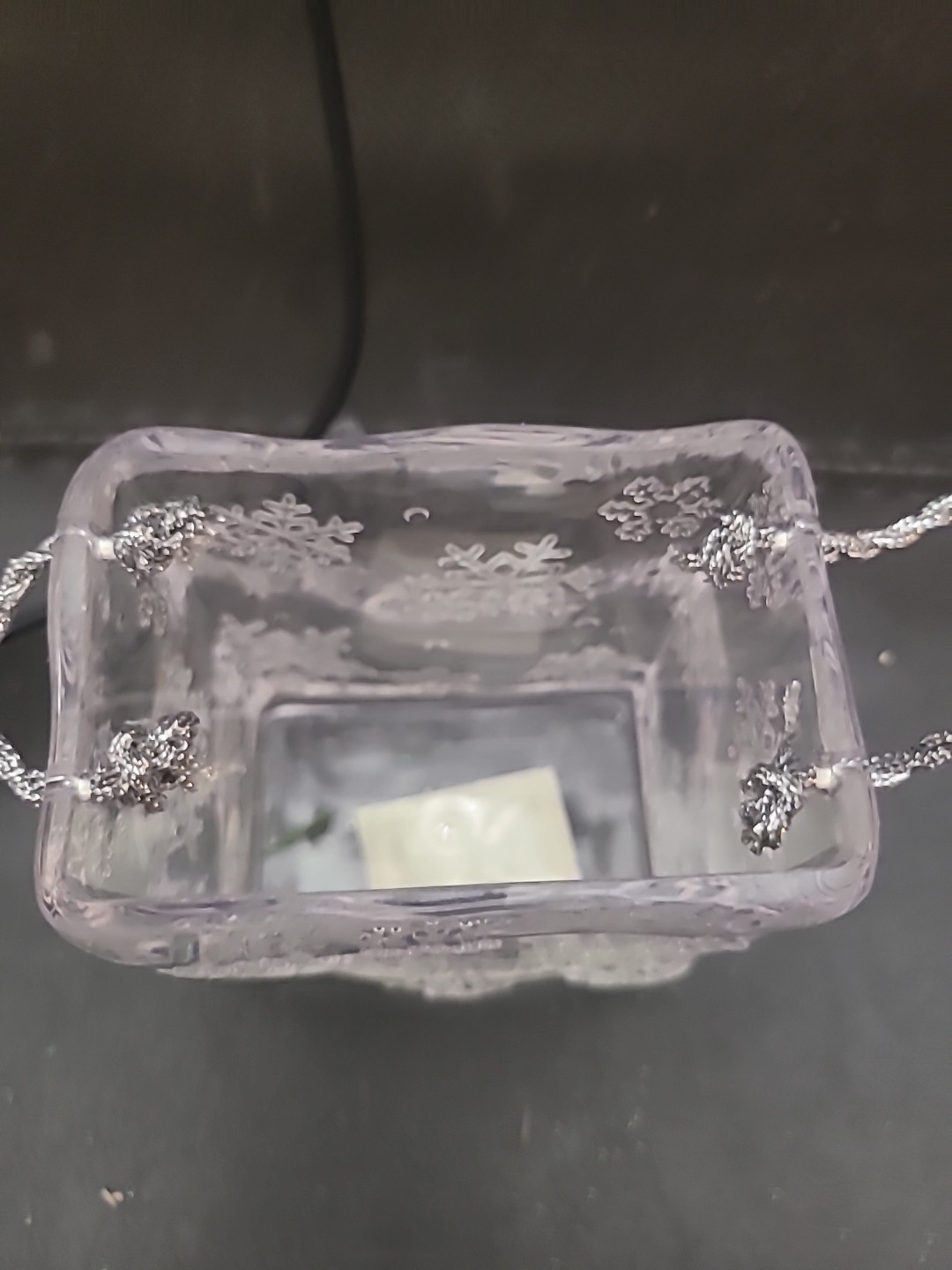 Plastic Snowflake Gift Container With Handles
