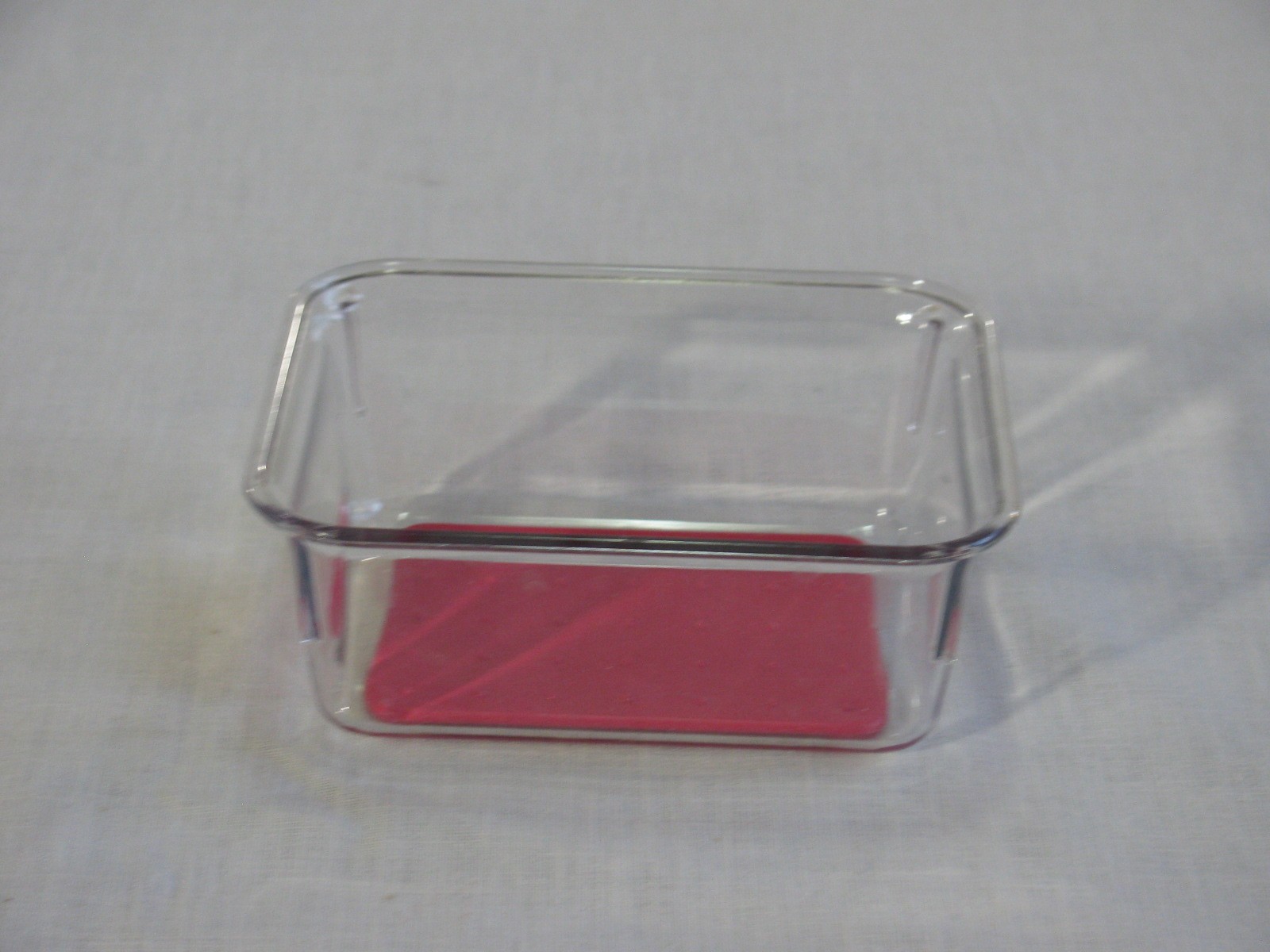 Madesmart Small Office Drawer Organizer Dish, 4x5x2, Red Liner