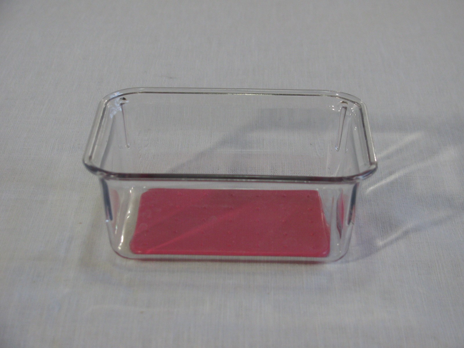 Madesmart Small Office Drawer Organizer Dish, 4x5x2, Red Liner