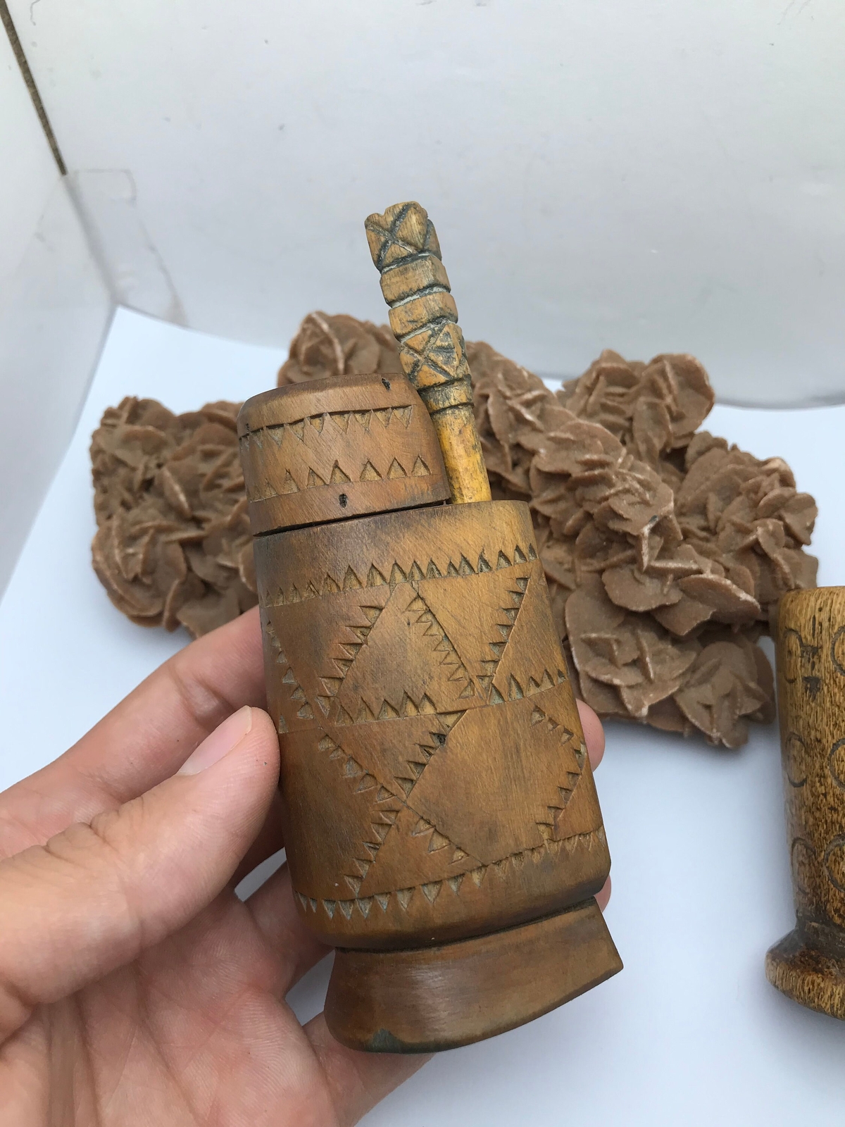 berber kohl paire Old Kajal Kohl Wood Bottle Berber Morocco