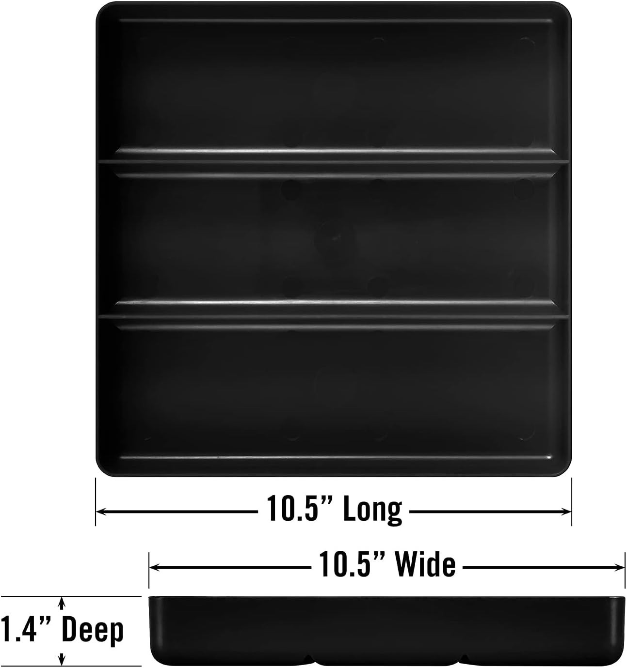 Impact-Resistant 3-Compartment Stackable Tray – Ideal Tool Organizer for Hobbies