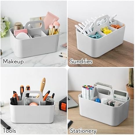 Tiawudi Stackable Multipurpose Caddy Organizer with Handle for Office Supplies