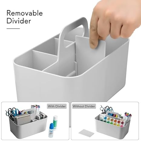 Tiawudi Stackable Multipurpose Caddy Organizer with Handle for Office Supplies