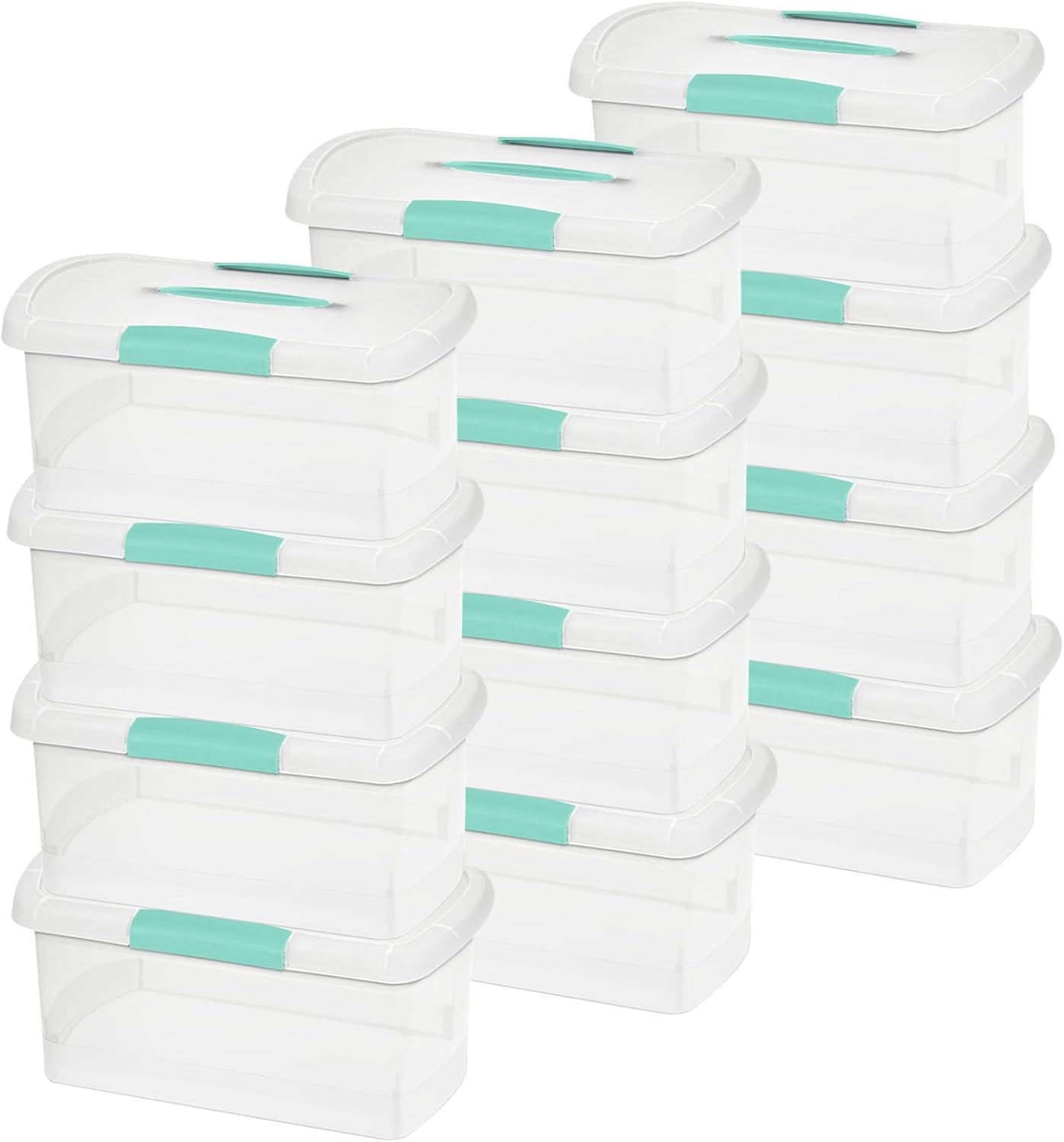 18768606 Large Nesting Showoffs Clear Base & Lid W/ Colored Handle & Latches