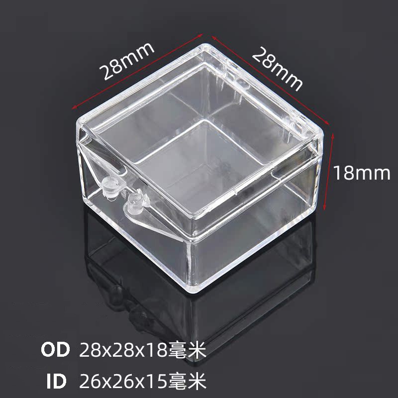 Square Clear Small Plastic Storage Box Jewelry Beads Organizer Case Container