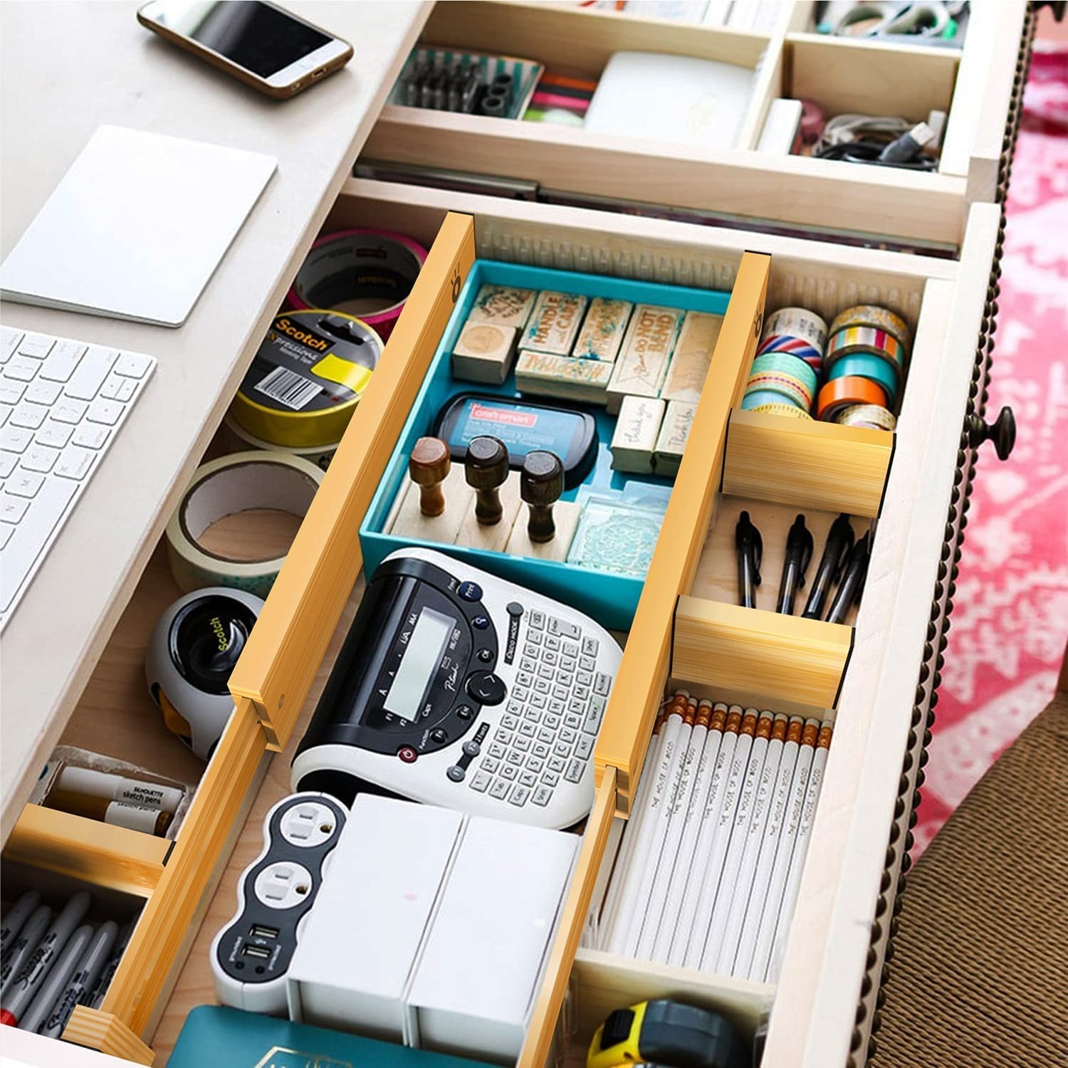 Drawer Dividers Organizers, Drawer Separators Splitter,17-22 inches Long Adju…