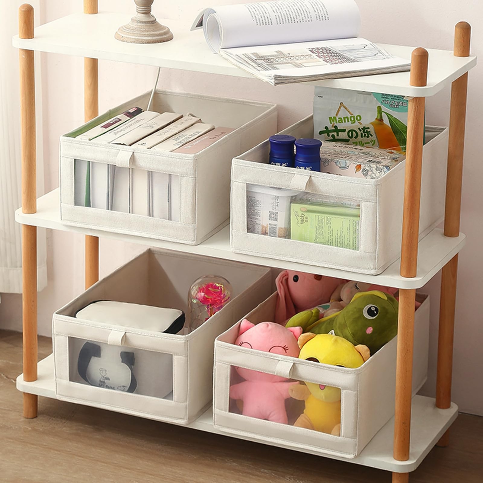 8 Piece Drawer Organizer System Cabinet Organizer, Foldable Storage Bo…