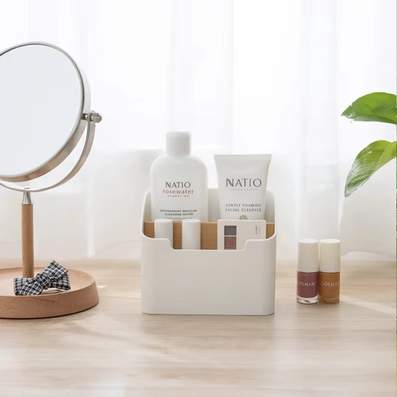 Plastic Desktop Storage Box for Remote Controls Tissues Cosmetics Office Supplie