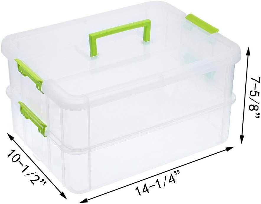 Lightweight Stack Carry Storage Container with Buckle for Safe Organization