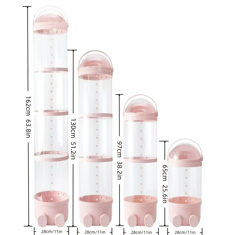 Four-Layer Transparent Plush Plastic Storage Bucket with Waterproof Lid,…
