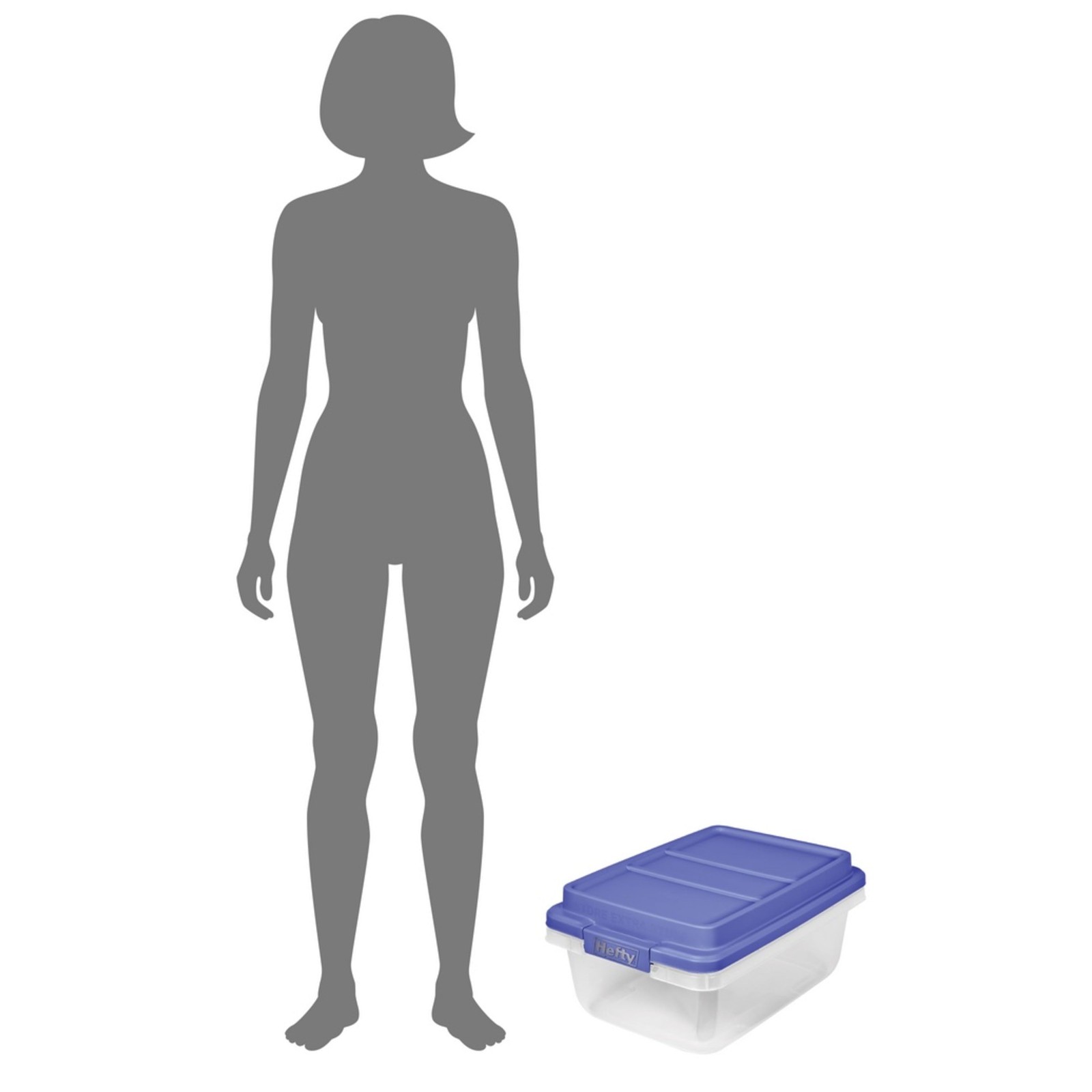 HI-RISE 18 Quart Small Latching Storage Bin Clear Plastic Storage Container NEW