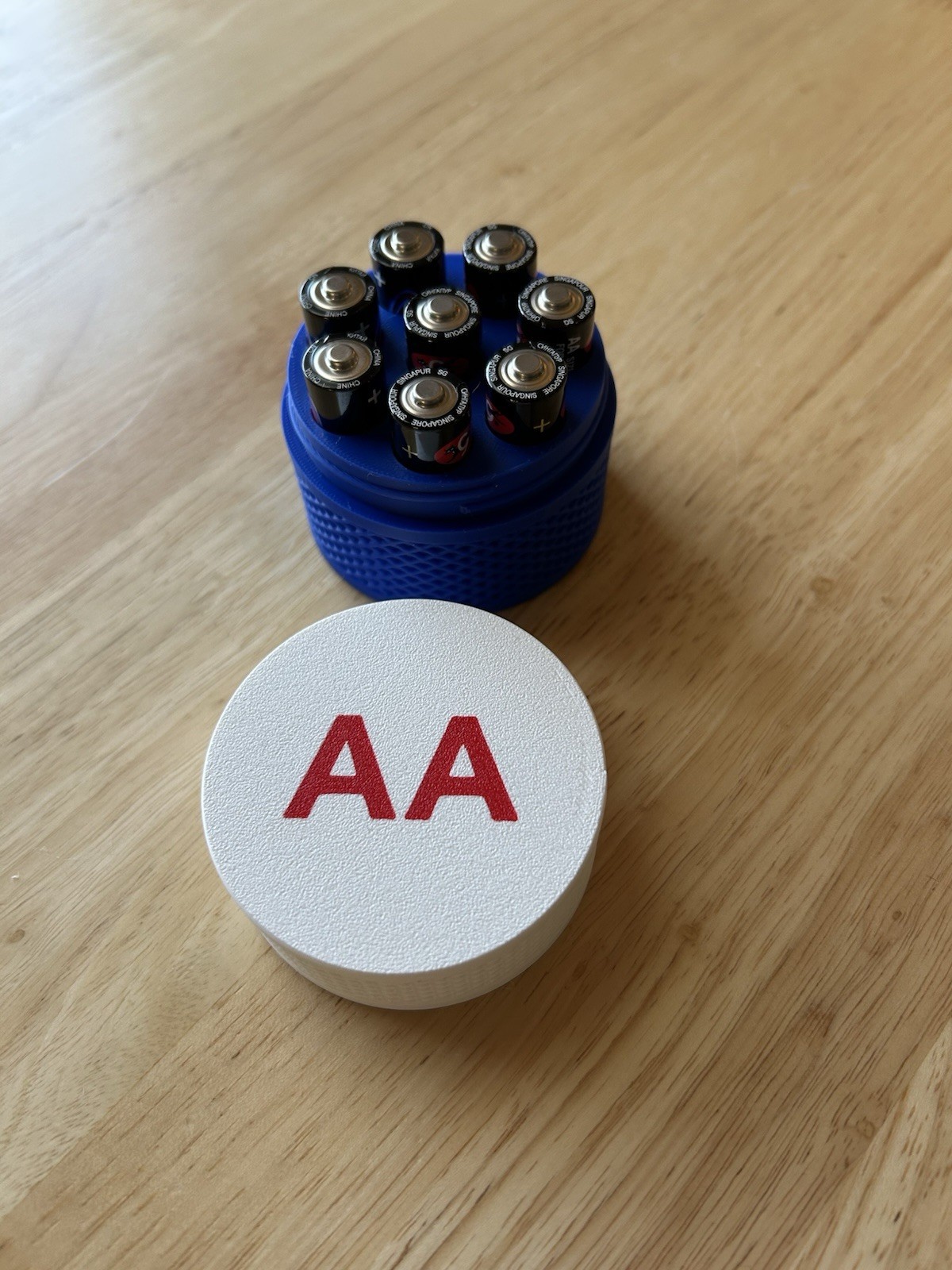 AAA and AA Battery Storage Container Set