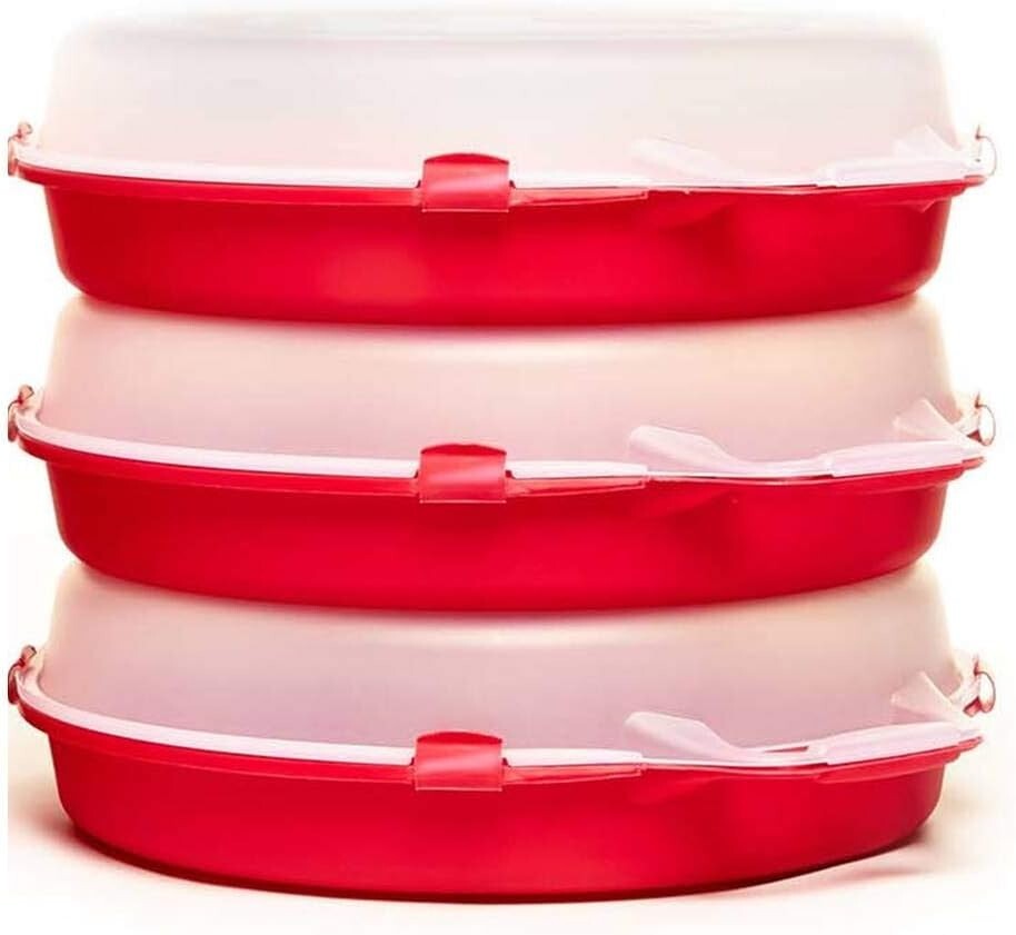 BRAND NEW HOMZ Set of 3 Holiday Wreath Plastic Storage Containers, Up to 24&Prime;