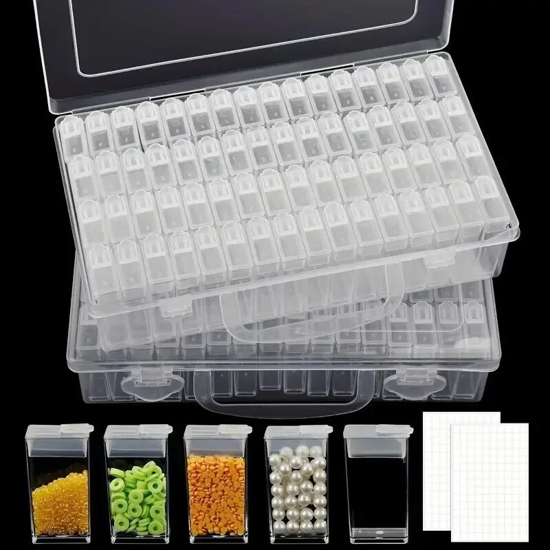 64 Slots Plastic Seed Storage Box Organizer Garden Seed Container Box