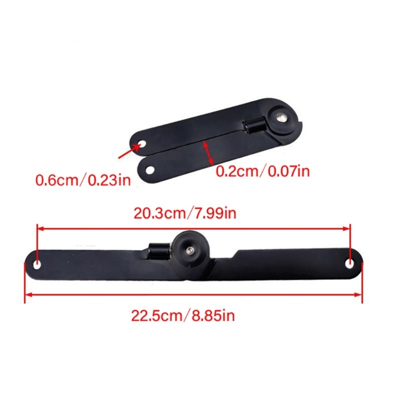 2pcs Iron Folding Hinges 225mm Rotatable Locking Mechanism for Furniture door