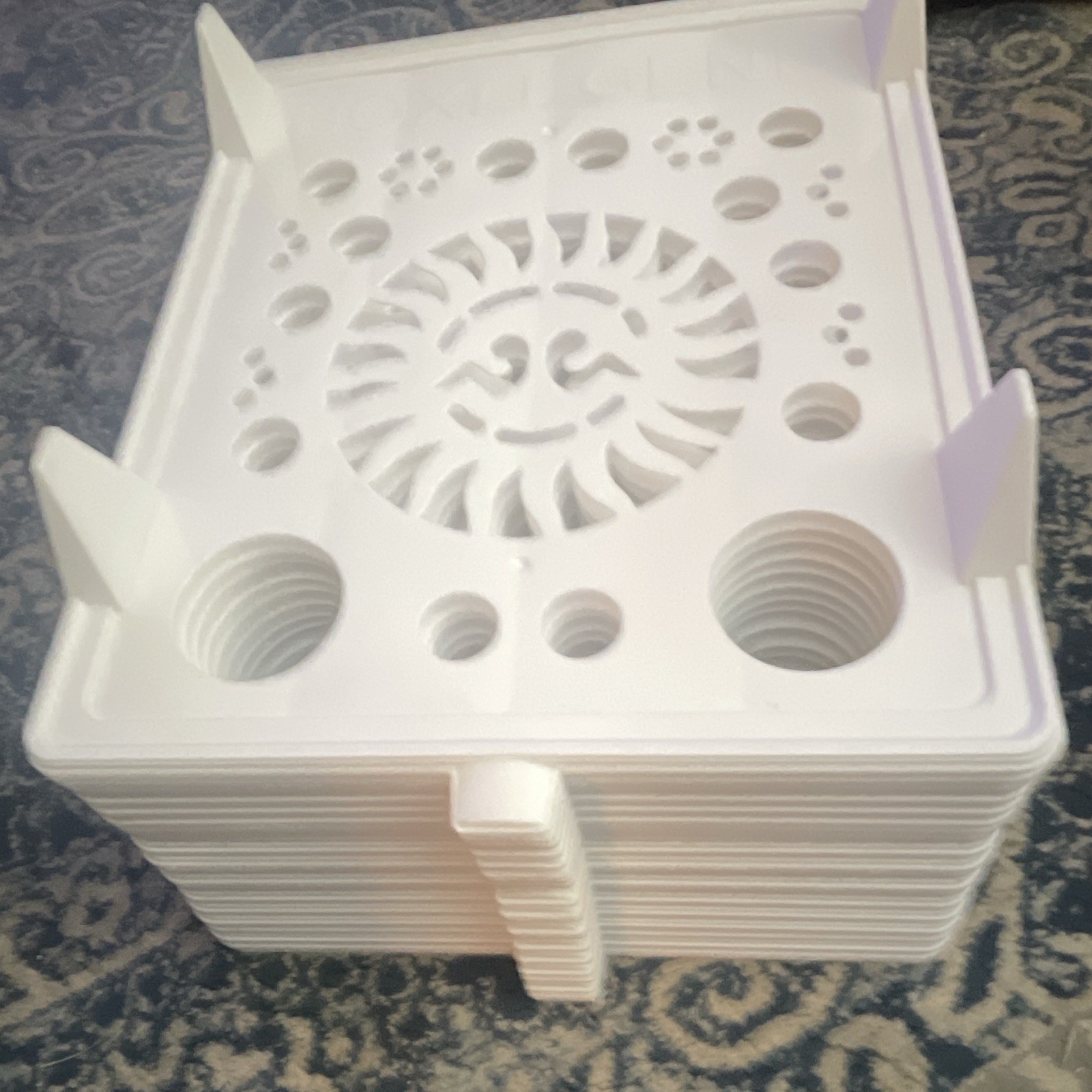 White Plastic Clothing Organizers (10) pictures show two sets.