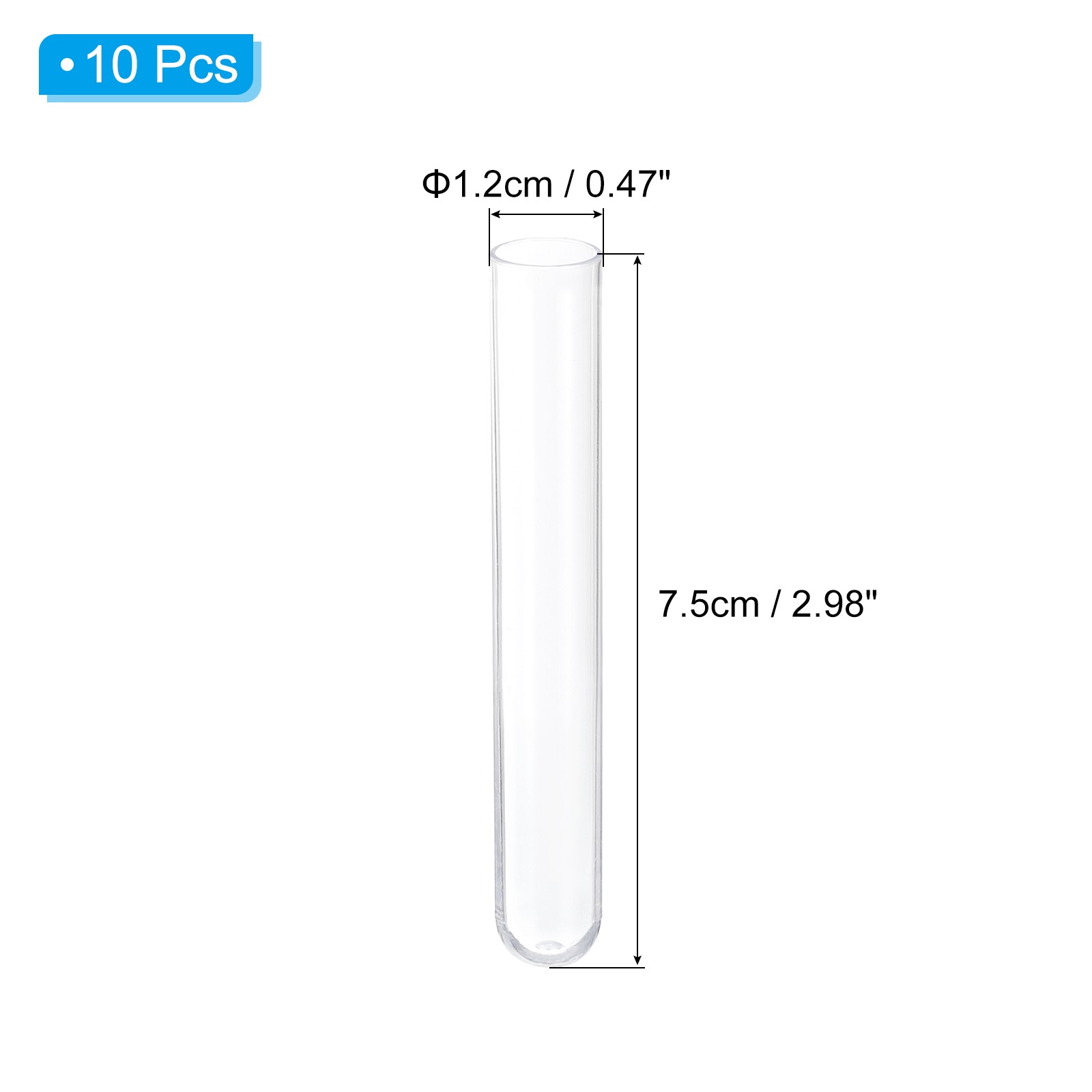 10Pcs Sewing Needle Storage Holder Plastic Pin Tube Case Box Clear 3&Prime; Length