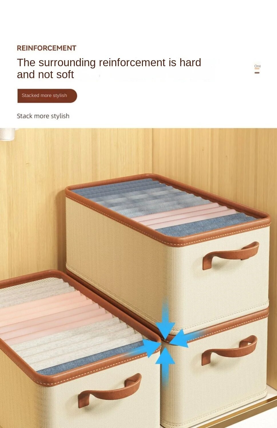 Foldable Household Clothing Fabric Storage Box Wardrobe Organization Storage Box